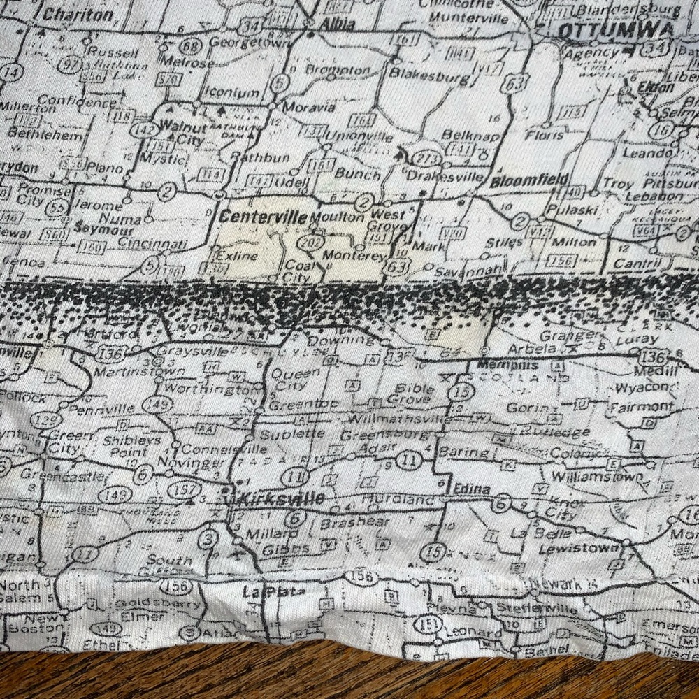 Vintage 90s Iowa State Map Shirt - Picture 2 of 7